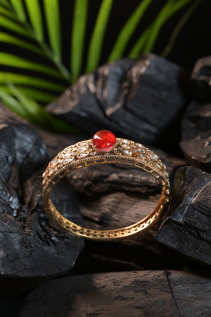 Polki Victorian Green  Mehndi Bracelet