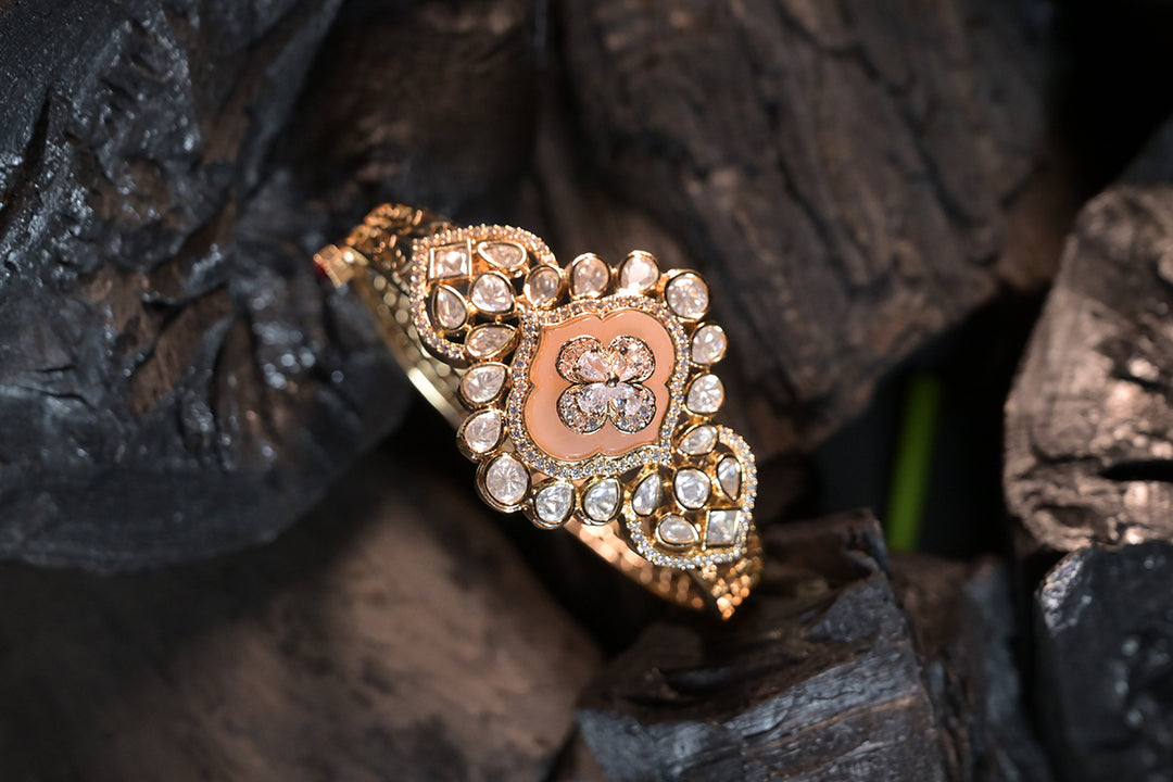 Ayra Mint Polki Gold Bracelet
