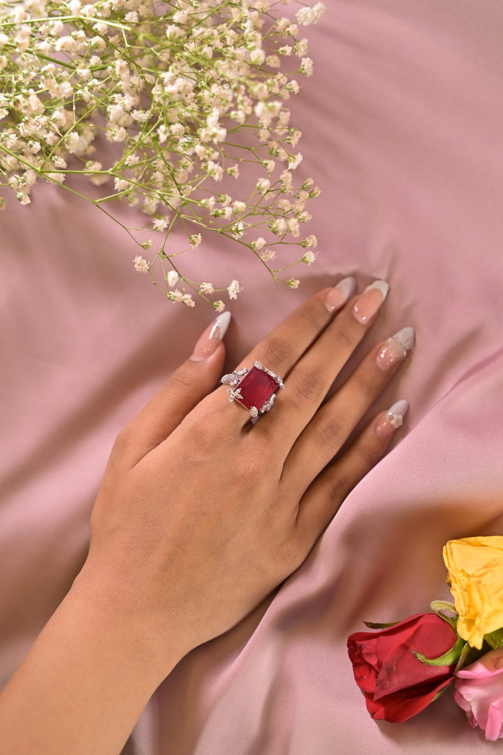 London Cocktail Gemstone Adjustable Ring