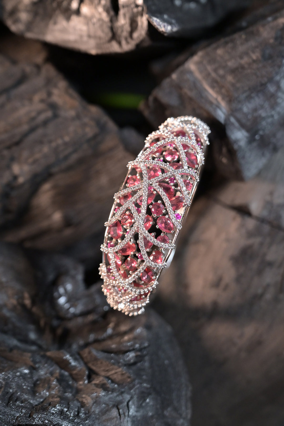 Mithila Diamond Crisscross Openable Bracelet