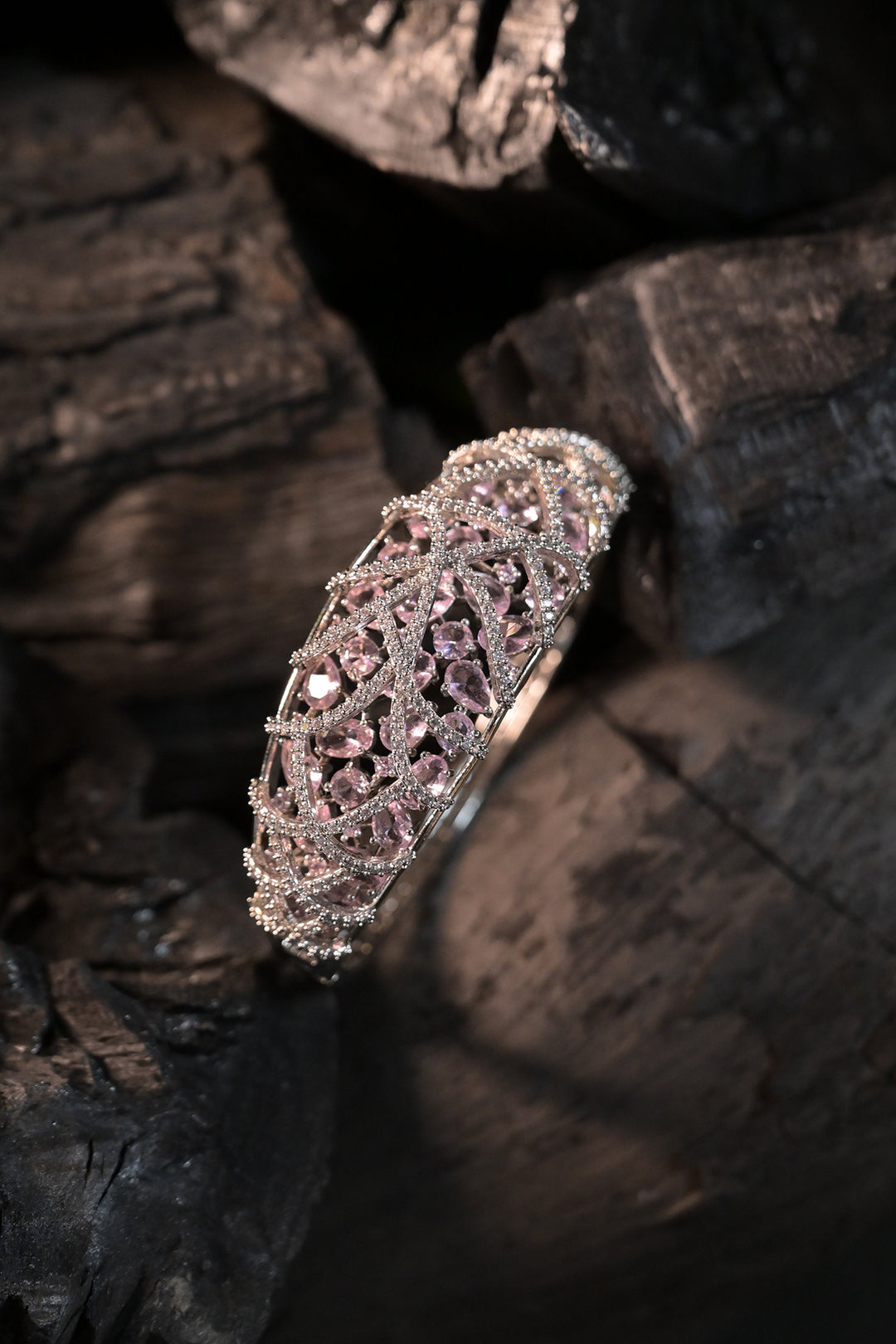 Mithila Diamond Crisscross Openable Bracelet