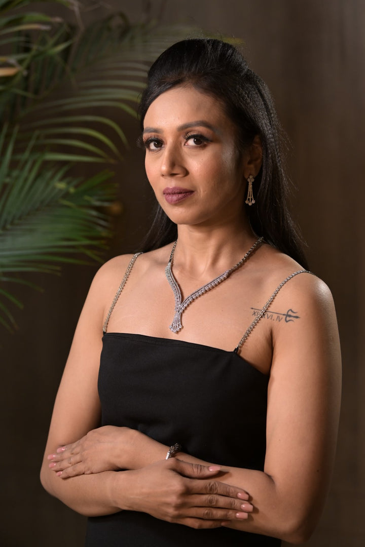 Crystal Symphony Diamond Cocktail Necklace