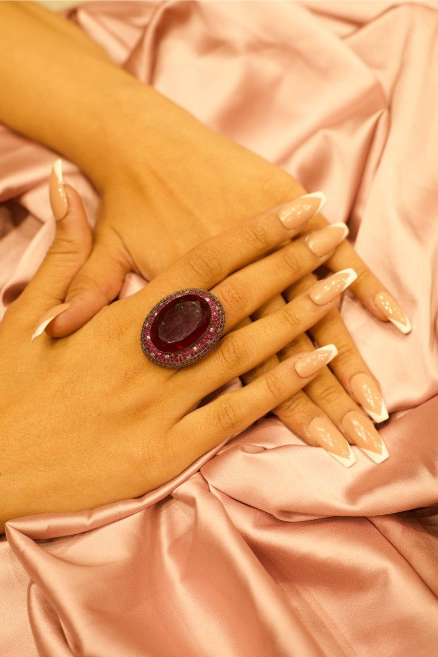 Ajanta Gemstone Oval Fashion Ring