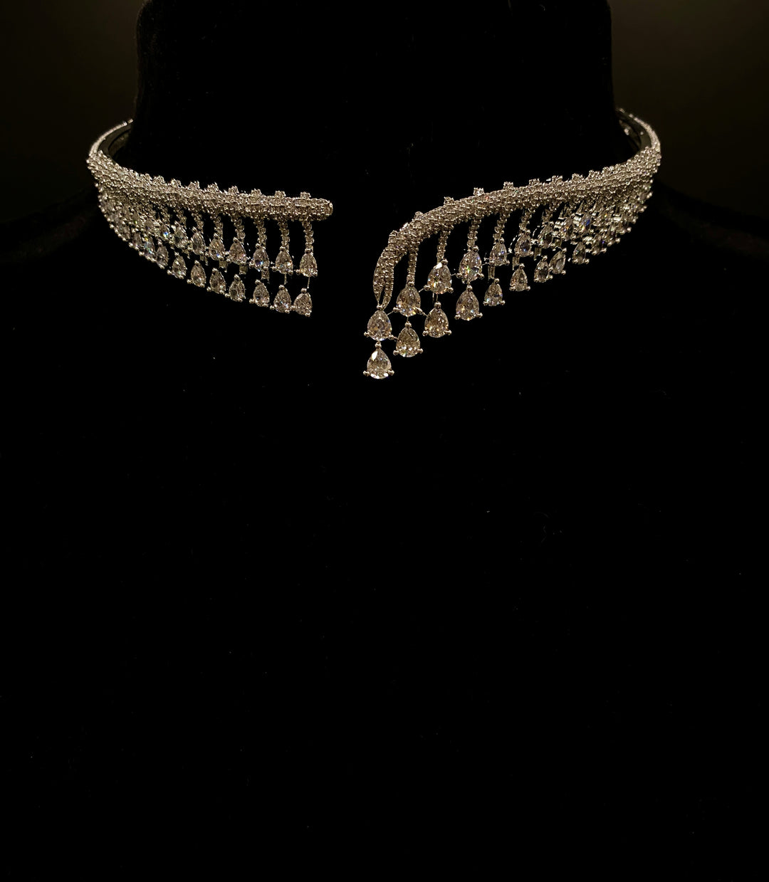 Prerna Cocktail Diamond Open Choker Necklace