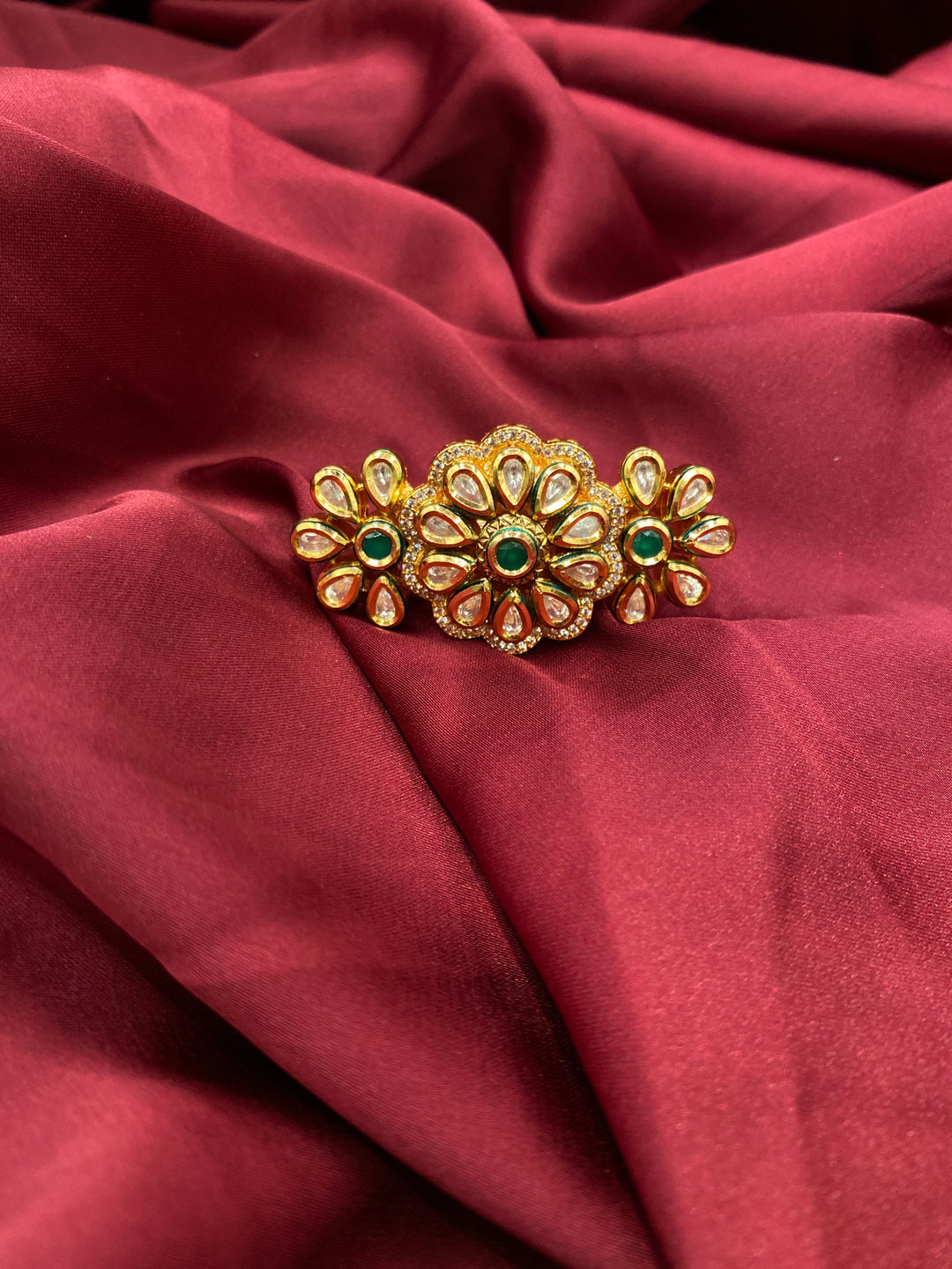 KamalTraya Polki Double Band Ring