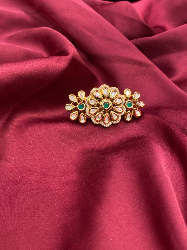 KamalTraya Polki Double Band Ring