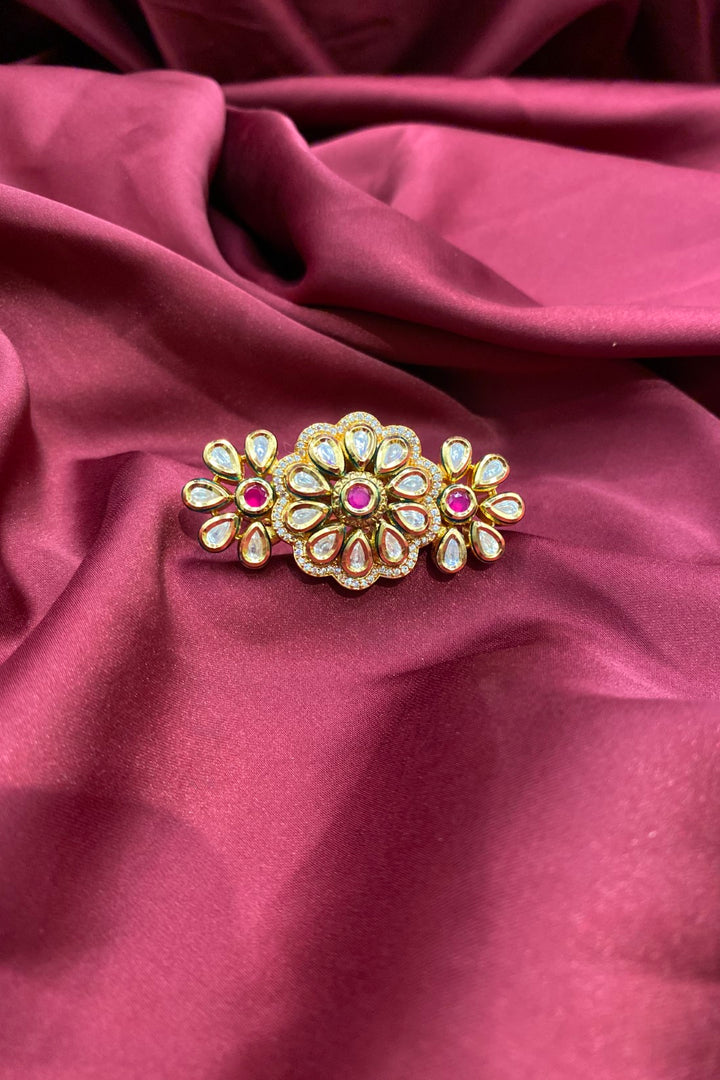 KamalTraya Polki Double Band Ring