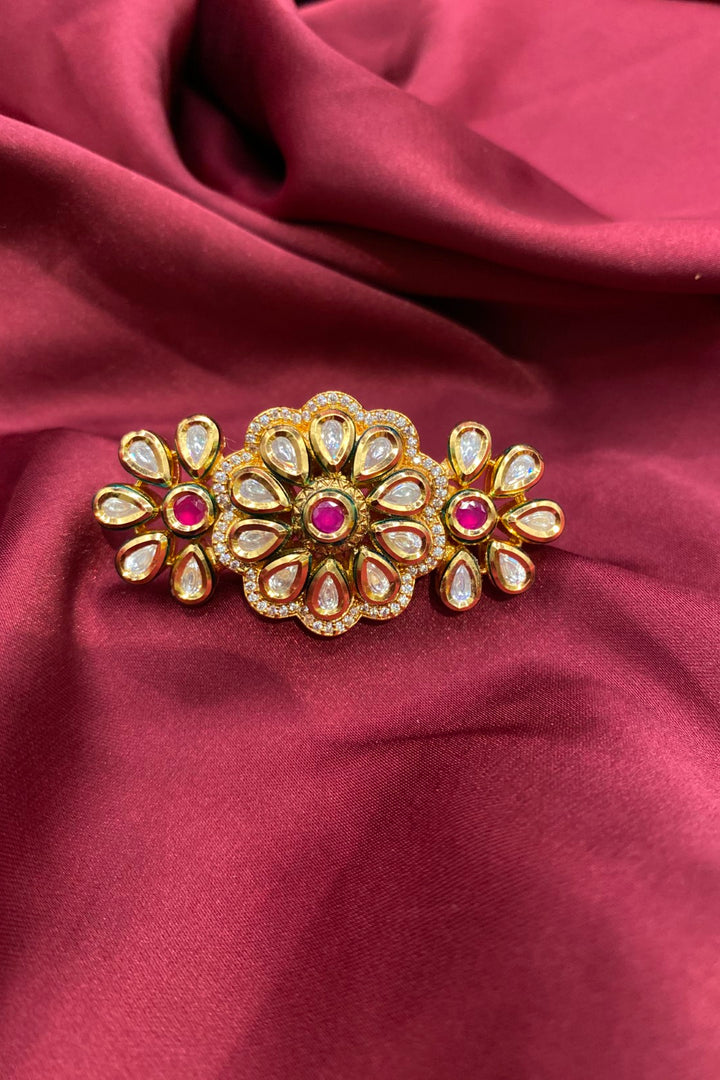 KamalTraya Polki Double Band Ring