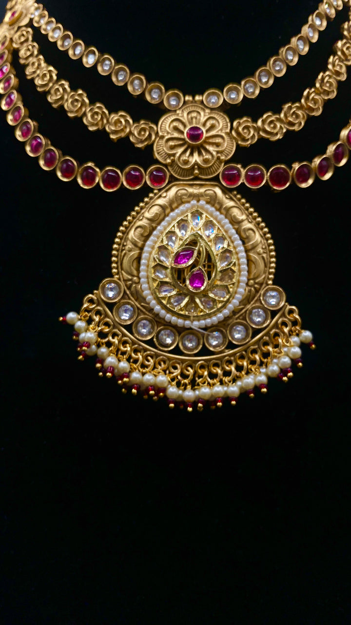 Sunehri Mandala Temple Layered Necklace