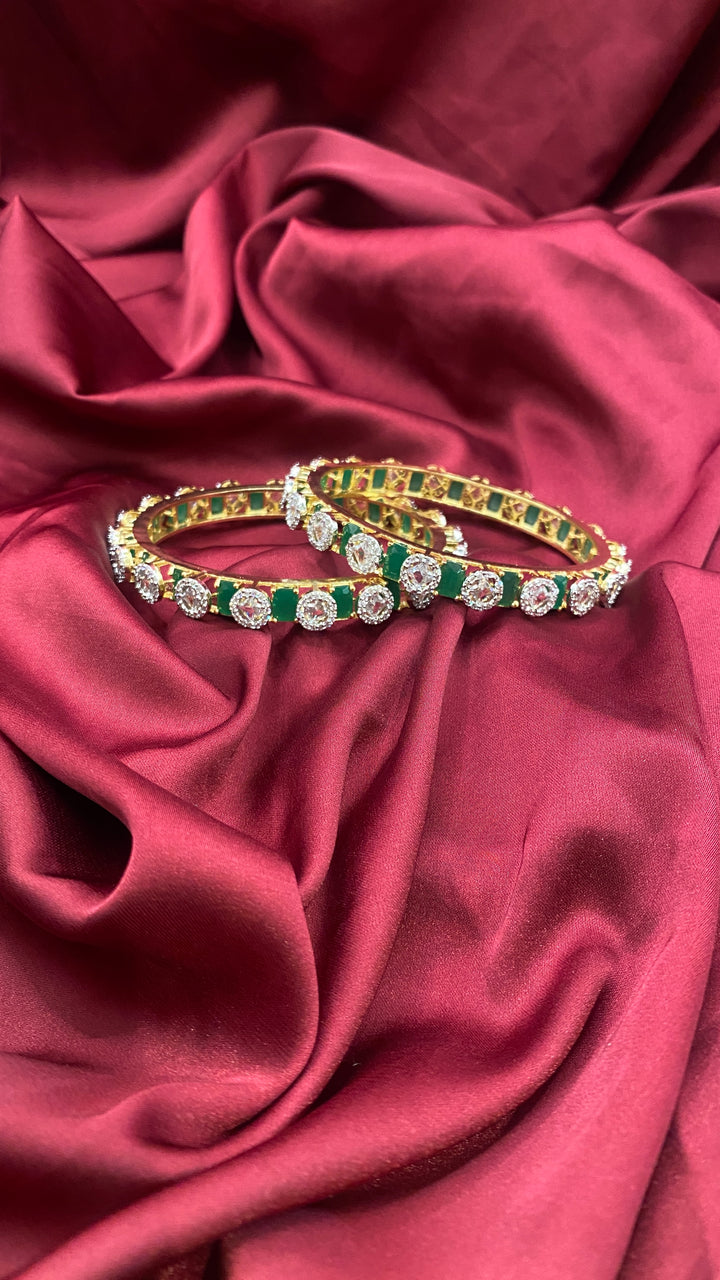 Shyaama Lotus Diamond Bangles