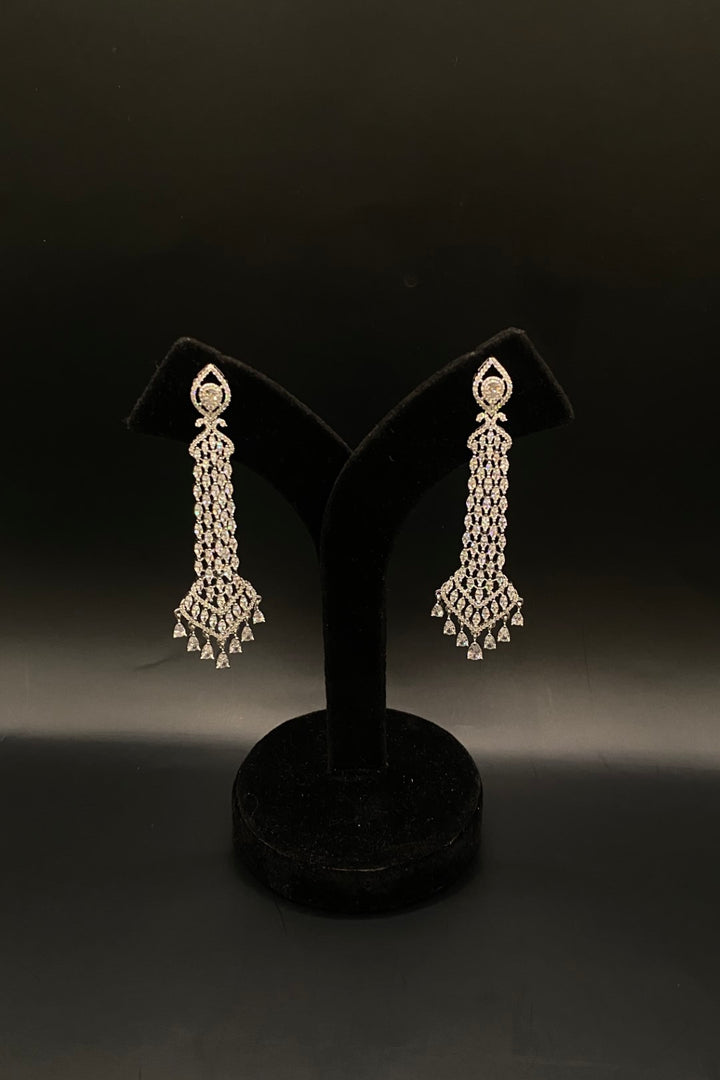 Virasat Diamond Long Dangler Earrings
