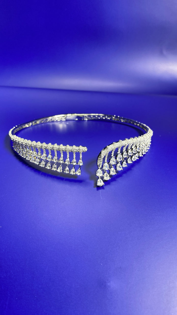 Prerna Cocktail Diamond Open Choker Necklace