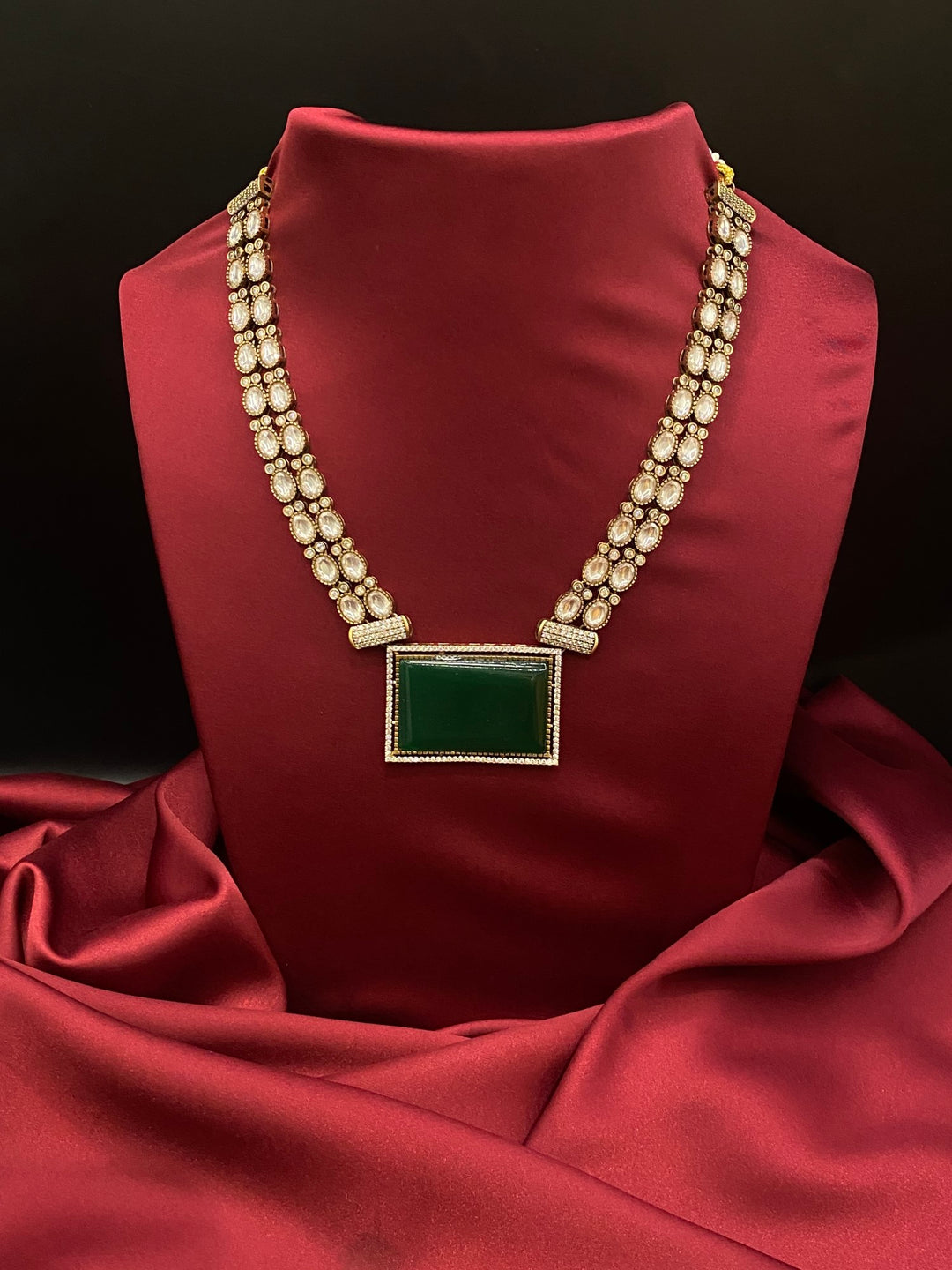 Samrajni Emerald Long Necklace