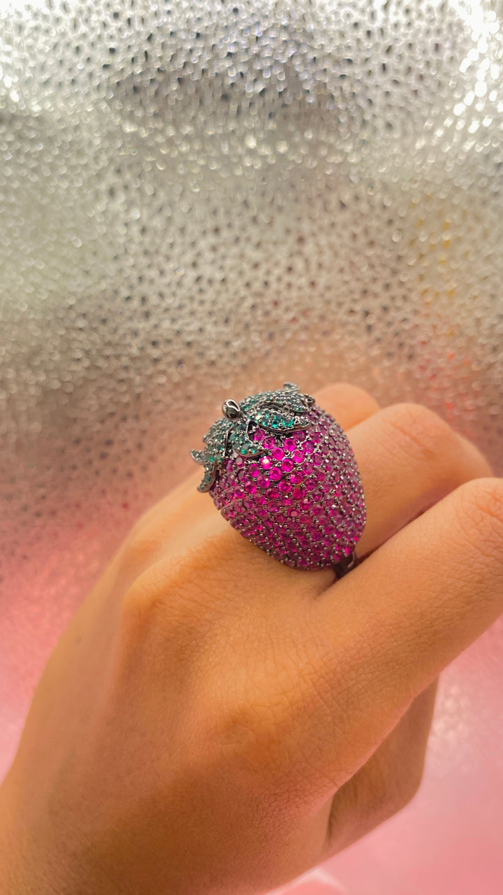 Strawberry Charm Ring