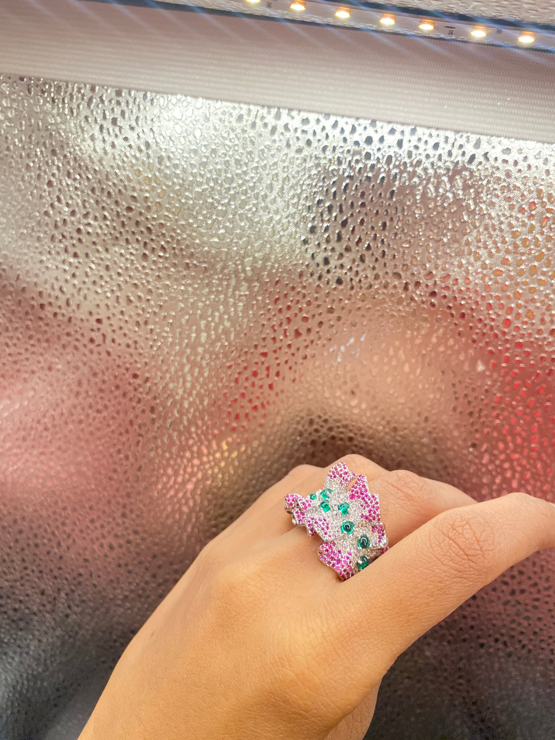 Padma Pink Crown Bloom Ring