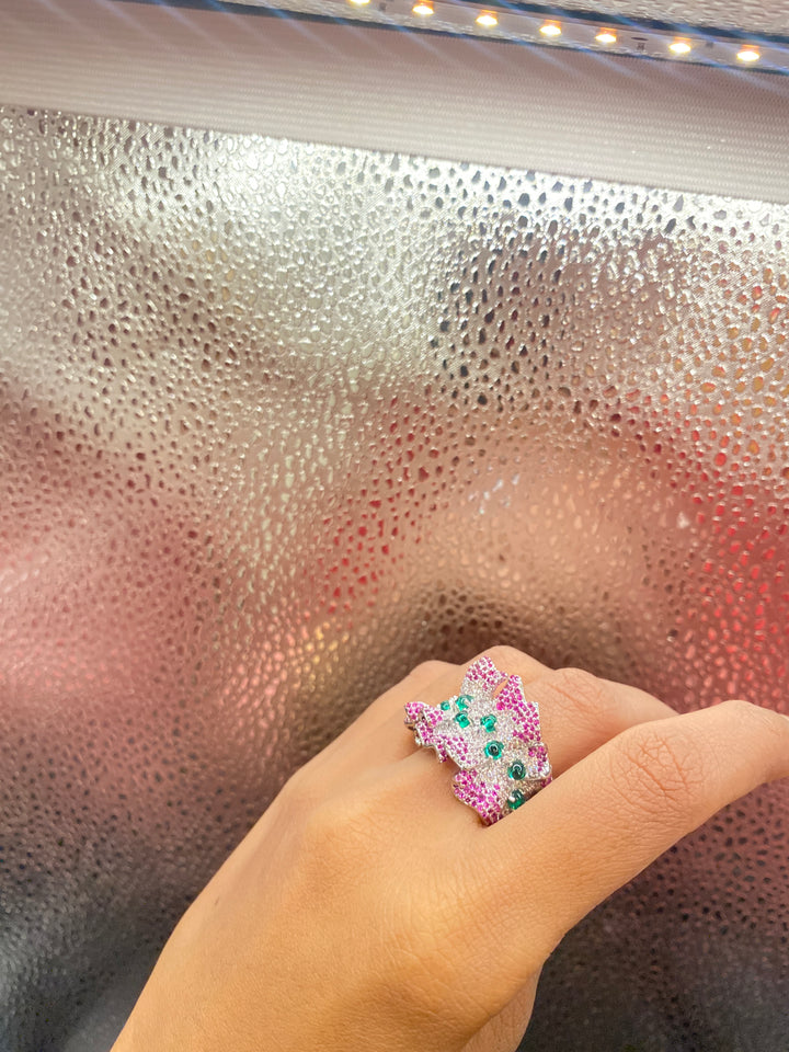 Padma Pink Crown Bloom Ring