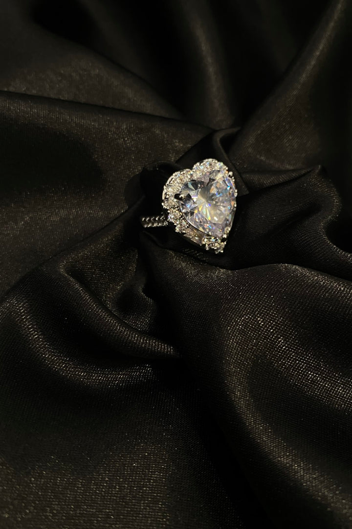 Valentine Huge Heart Solitaire Ring