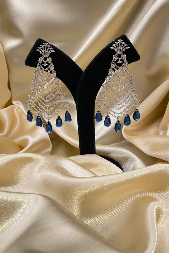 Love Diamond Tree Long Dangler Earrings