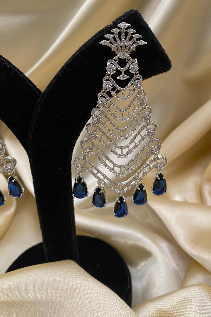 Love Diamond Tree Long Dangler Earrings