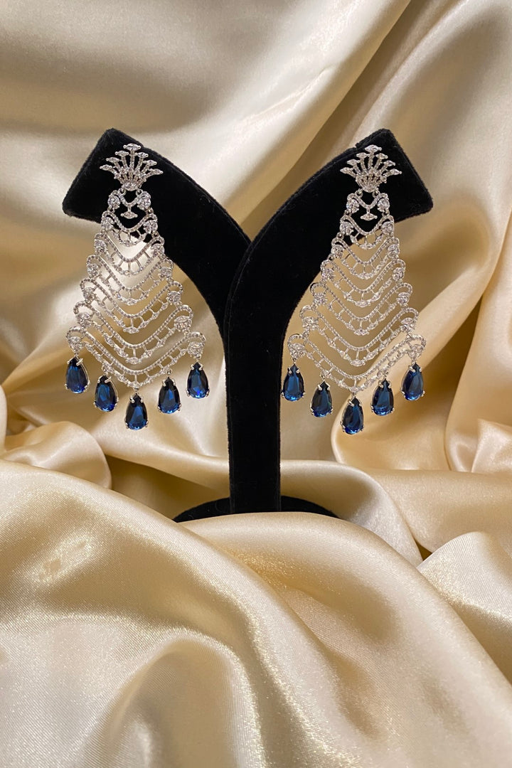 Love Diamond Tree Long Dangler Earrings