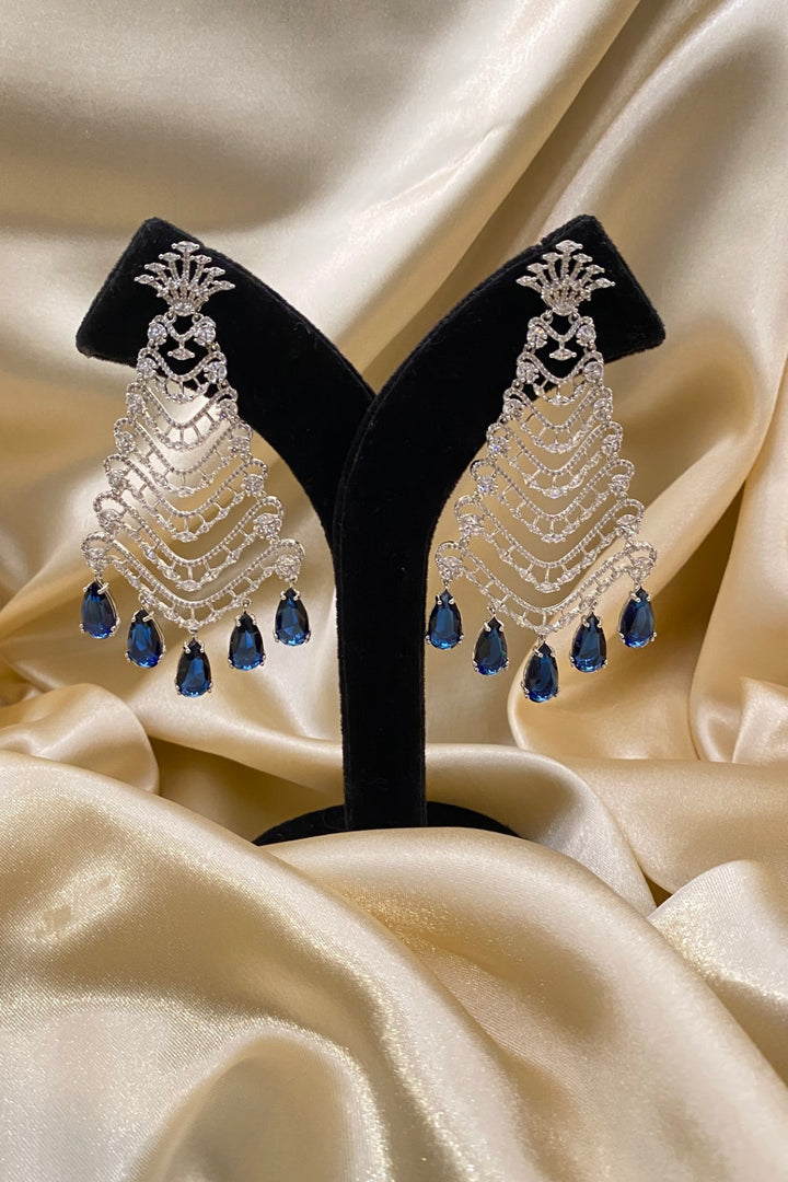 Love Diamond Tree Long Dangler Earrings