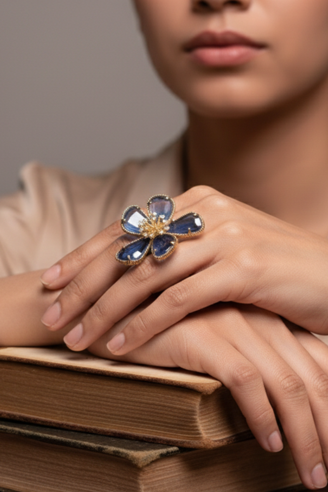 Bluebell Flower AdjustableFashion Ring
