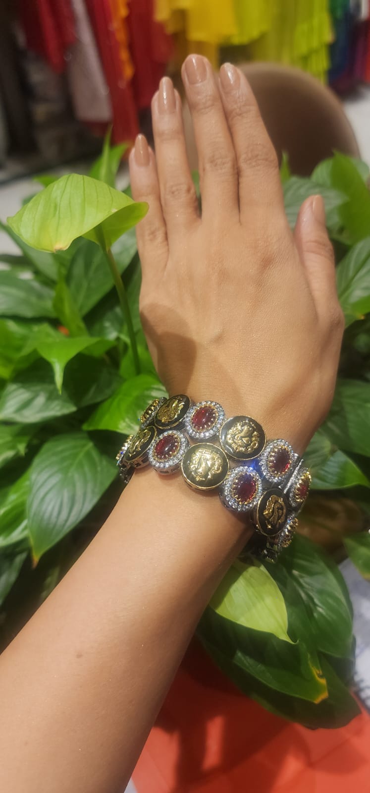 Sabina Multicolored Polki Meenakari Bangles