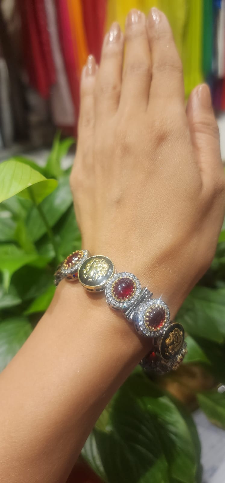 Sabina Multicolored Polki Meenakari Bangles
