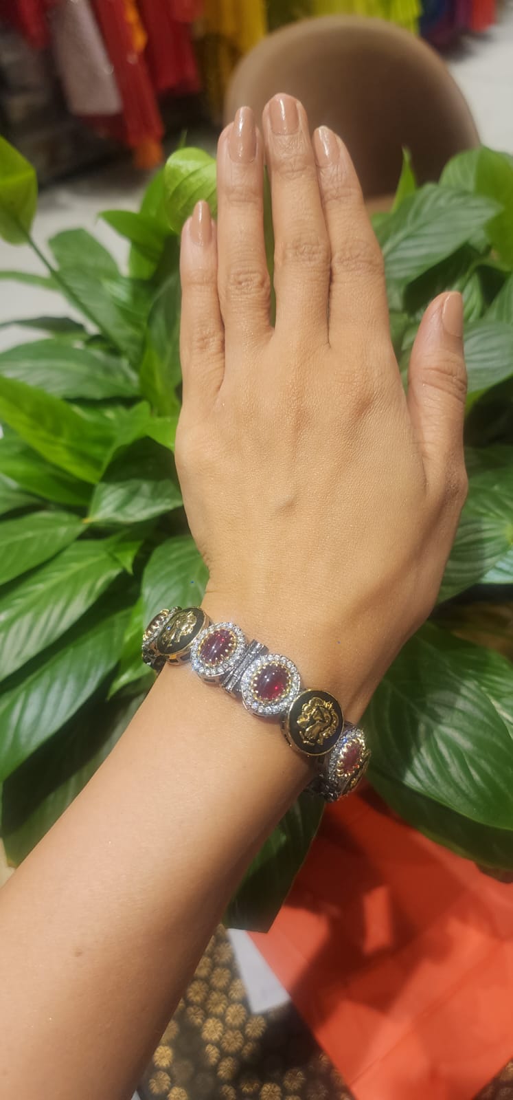 Sabina Multicolored Polki Meenakari Bangles