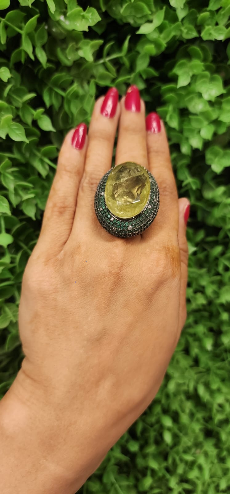 Ajanta Gemstone Oval Fashion Ring