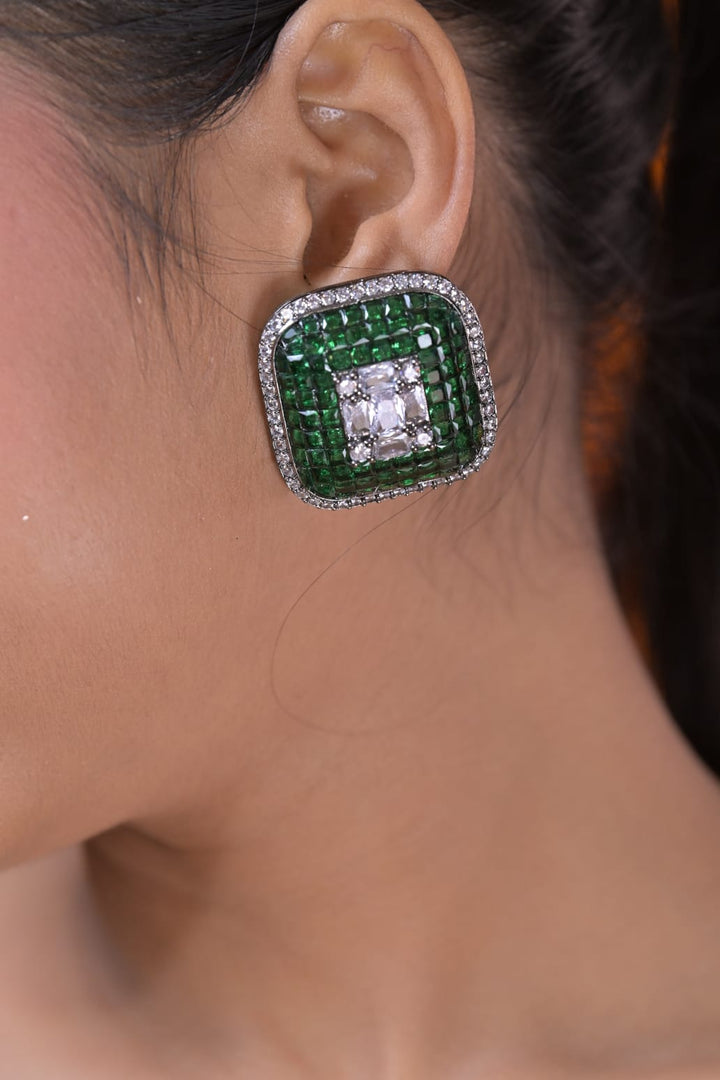 Walter Huggie Stone Studs Earrings