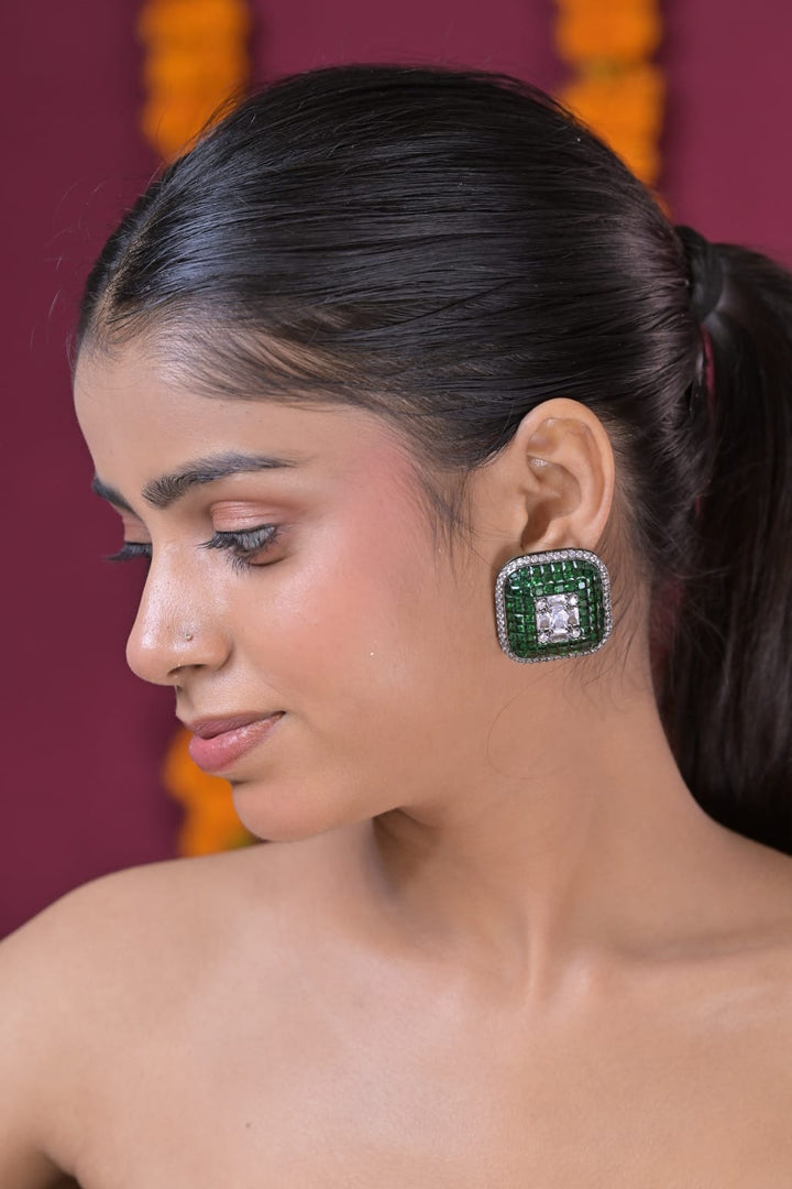 Walter Huggie Stone Studs Earrings