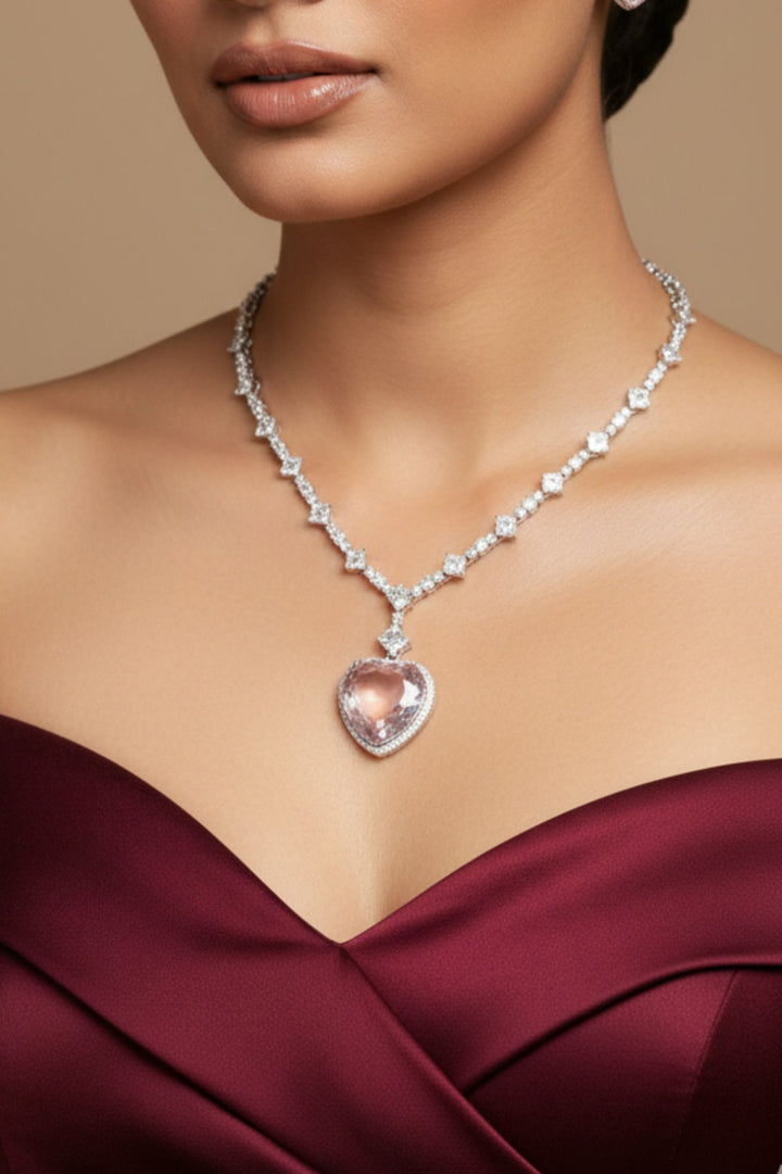 Valentine's Romantic Heart Cocktail Necklace