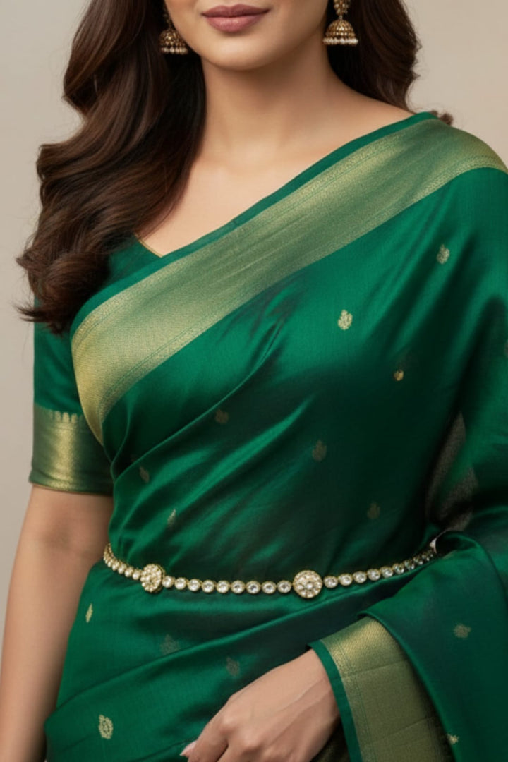 Rani Padmini Kundan Emerald Bridal Kamarbandh