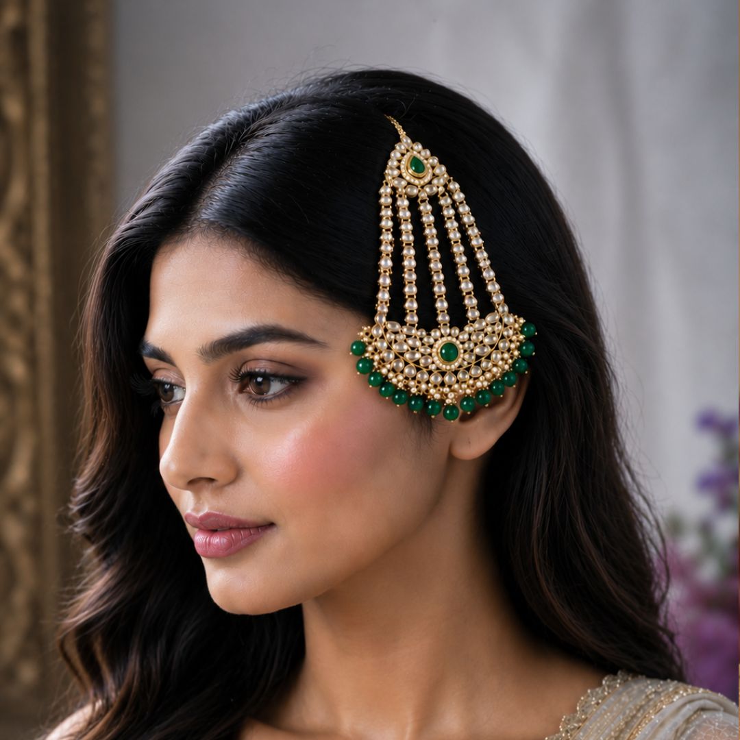 Nizami Kundan Pearl Hanging Pasa