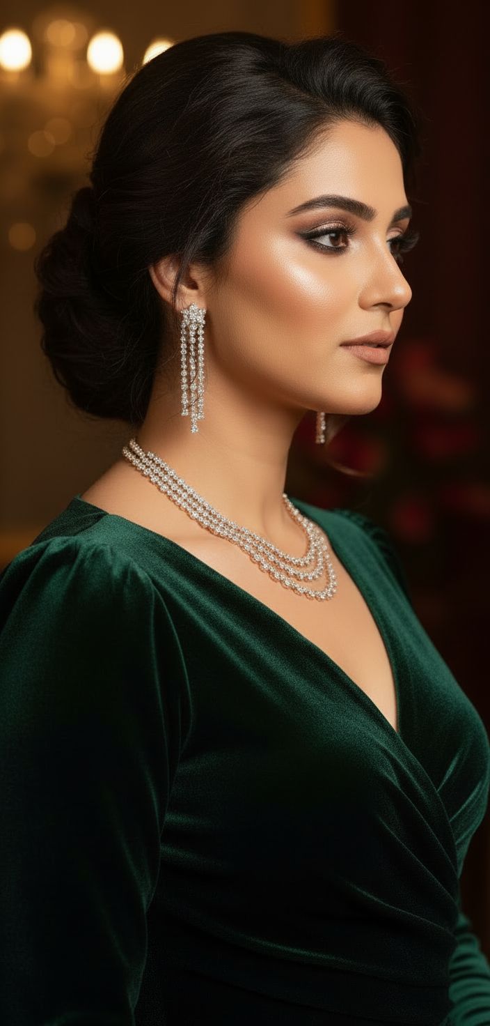 Rose Gold CZ Diamond Romantic Cocktail Necklace