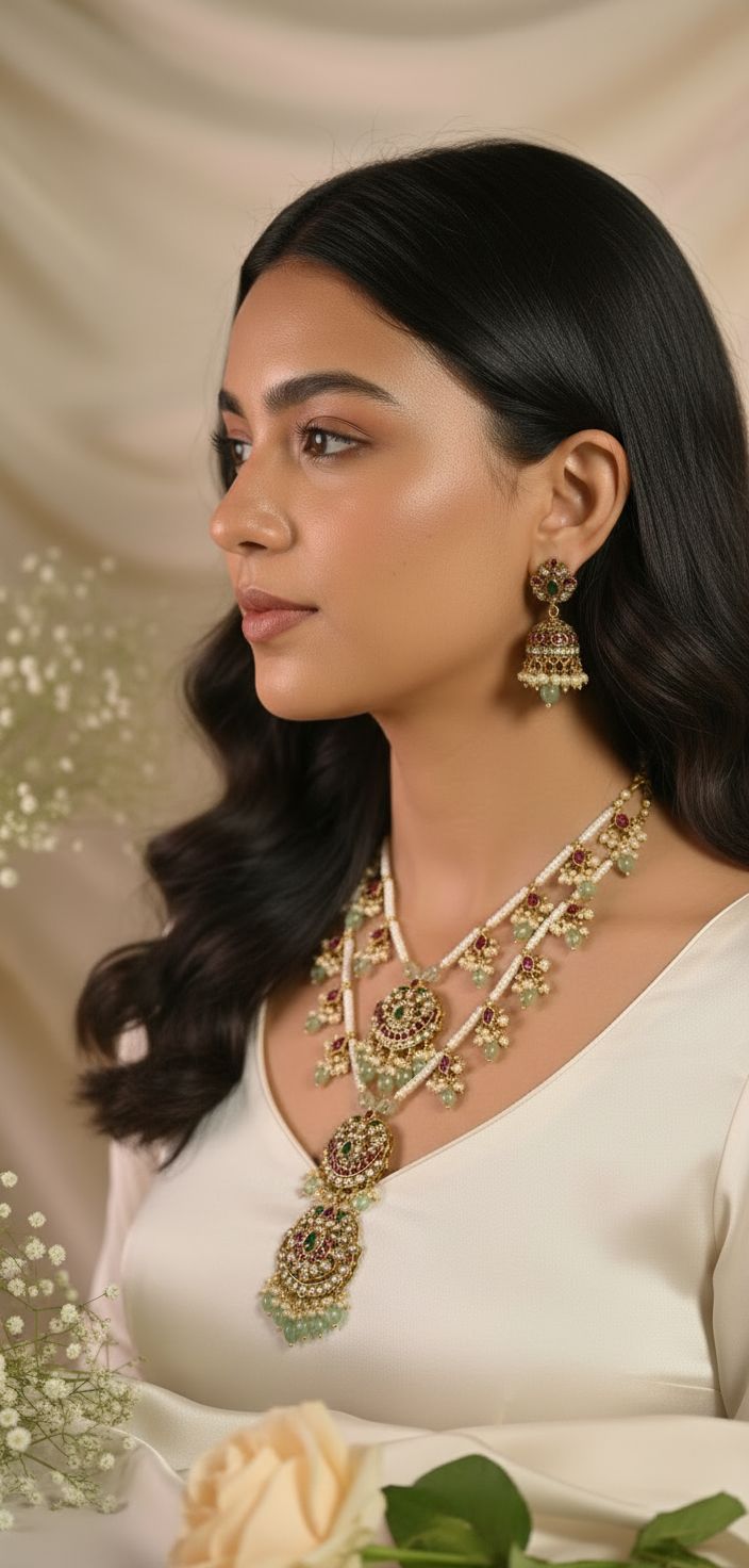 Samriddhi Three Layered Maharani Long Necklace